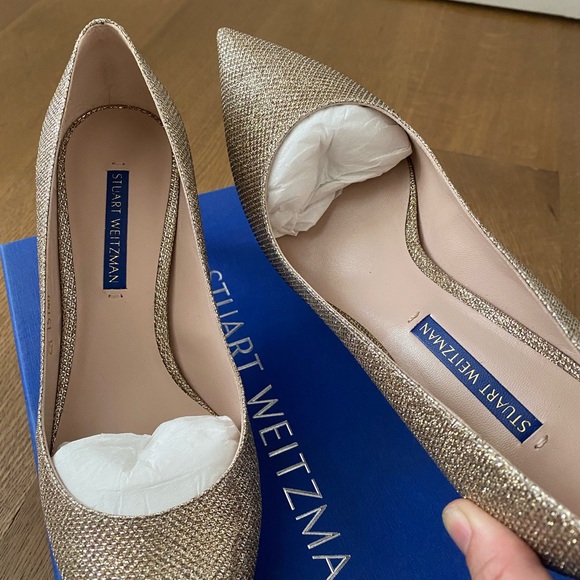 Stuart Weitzman Leigh 70 Platinum Noir Pumps - Picture 3 of 11